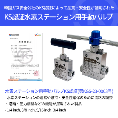 Acquisition of manual valve 'KS certification' for hydrogen charging station
